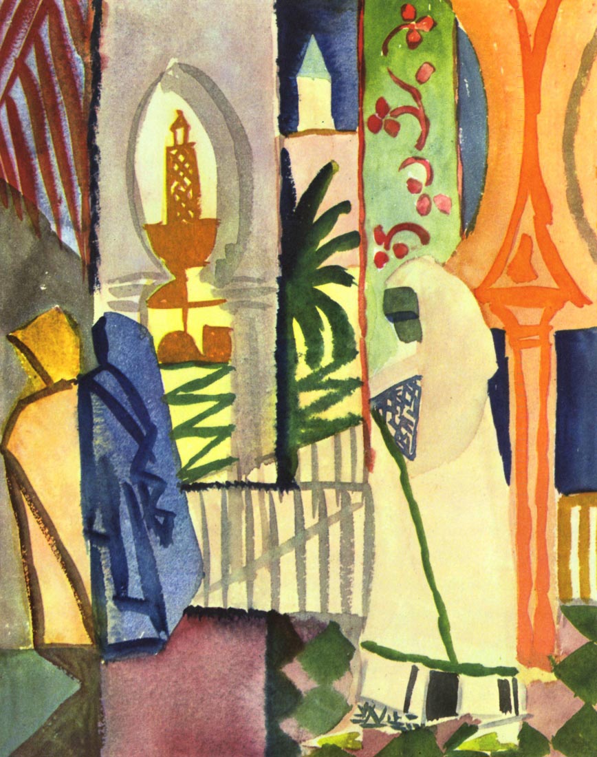 In the temple hall [1] - August Macke